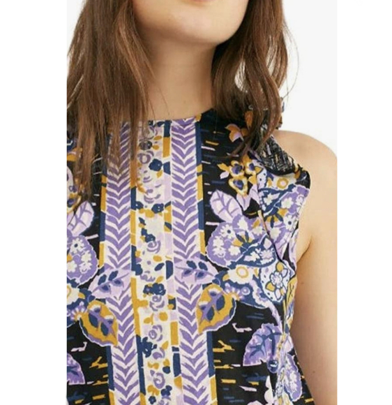 Free People Floral Tunic Black Size Medium - Picture 4 of 10